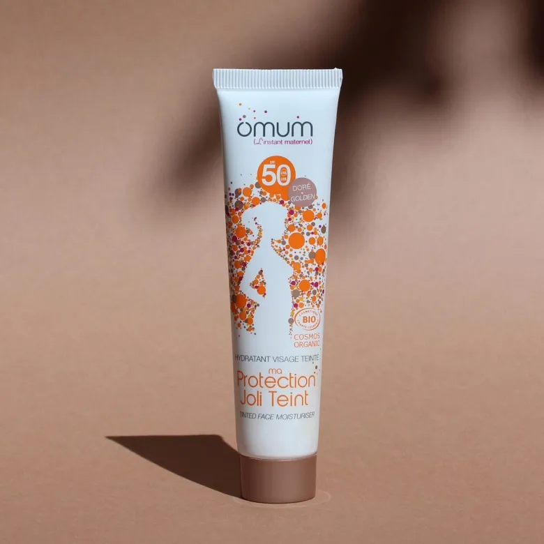 Crème solaire visage teintée spf 50 doré