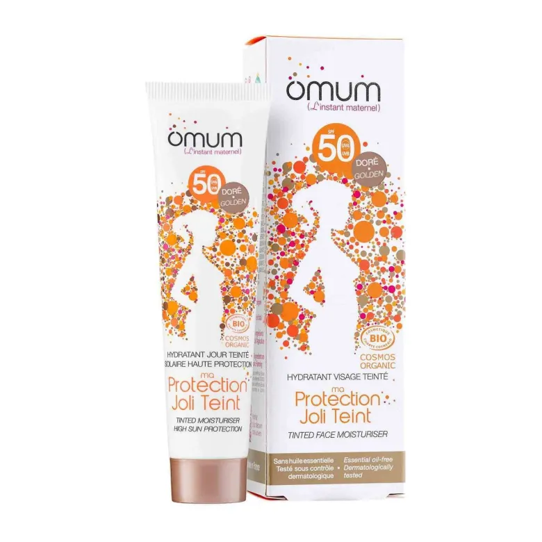 Crème solaire visage teintée spf 50 doré