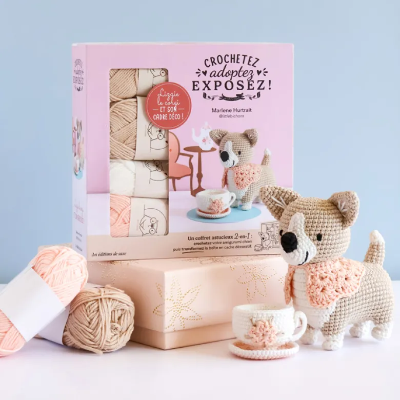 Crochetez, adoptez, exposez ! Coffret Lizzy le corgi au crochet