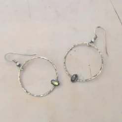 Créoles axé nacre argent 925