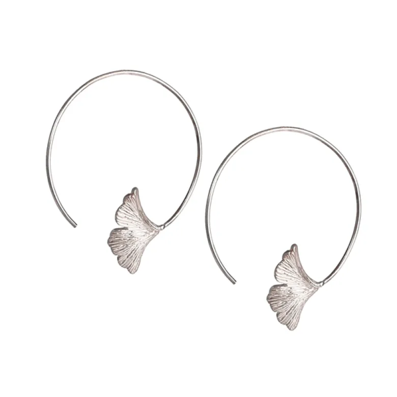 Créoles Gingko argent 925