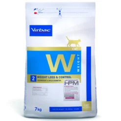 Croquettes chat veterinary hpm cat w2 weight loss&control - virbac