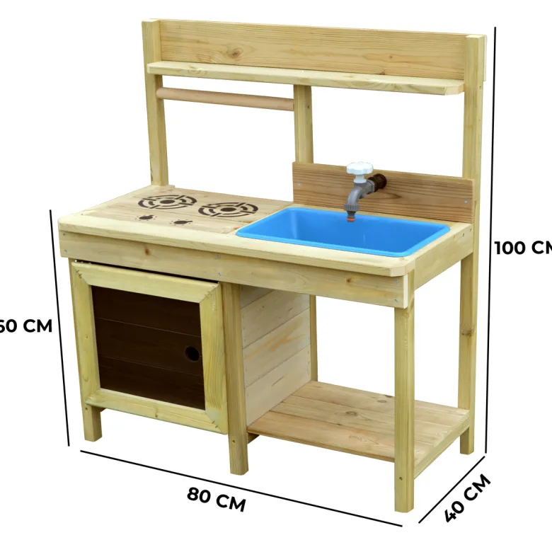 Cuisine de jardin en bois pour enfant