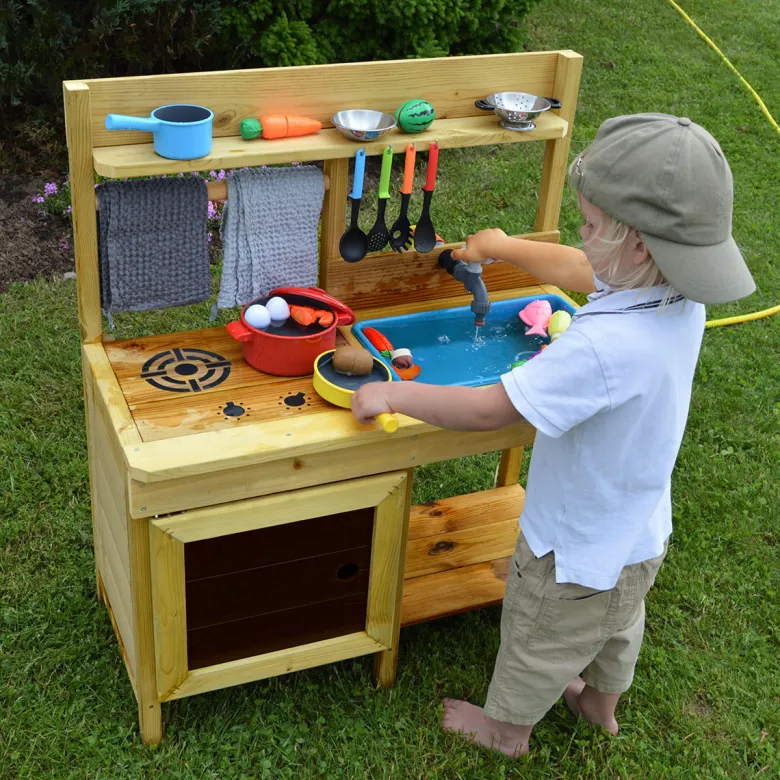 Cuisine de jardin en bois pour enfant