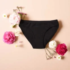 Culotte menstruelle coton bio xxl noir