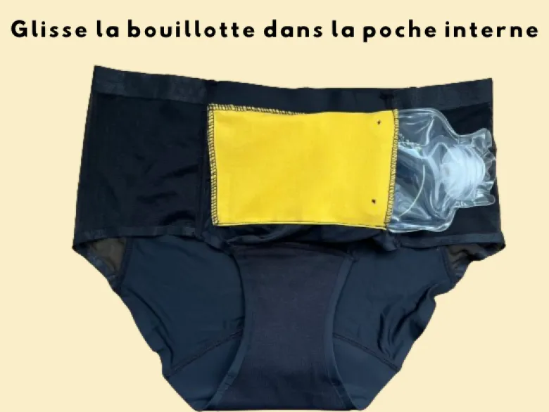 Culotte mentruelle bouillotte xl or