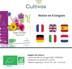 Cultivea - kit de culture fleurs comestibles bio