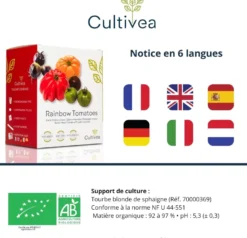 Cultivea - kit de culture tomates colorées bio