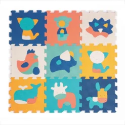 9 dalles animaux mousse a assembler