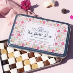 Damier de calissons et pâtes de fruits