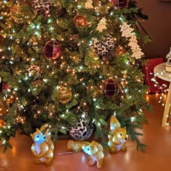 Déco de noël - 3 écureuils lumineux
