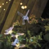 Décoration lumineuse de jardin colibri solaire
