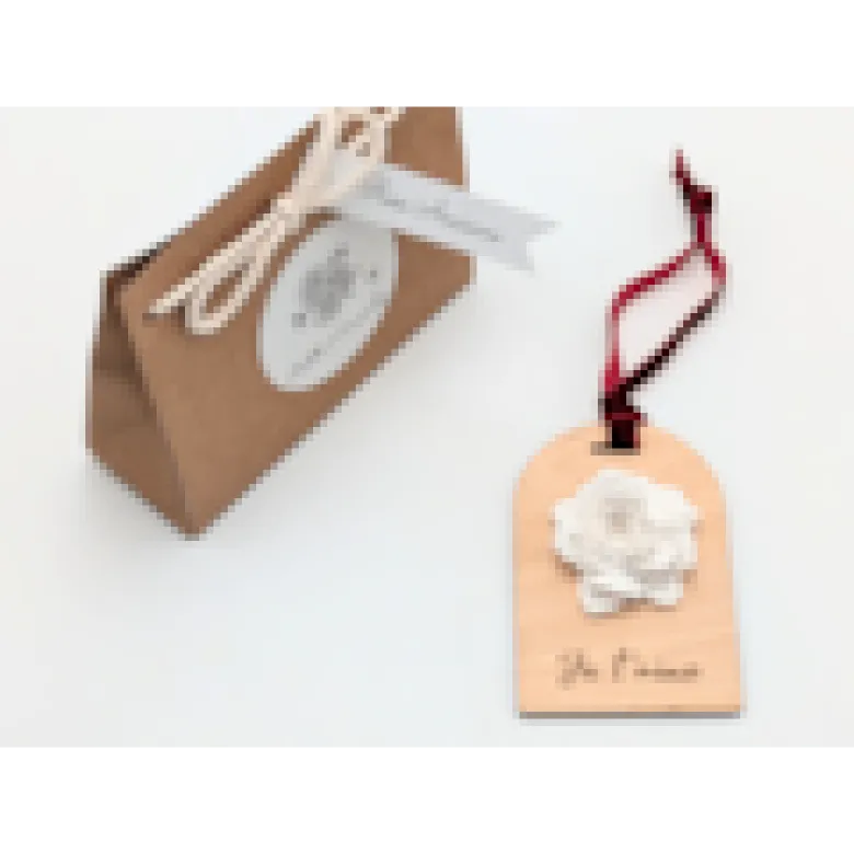 Décor en plâtre je t'aime - senteur rose ancienne