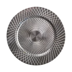 Dessous d'assiette en relief argent - lot de 6