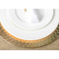 Dessous d'assiette à relief doré - lot de 6