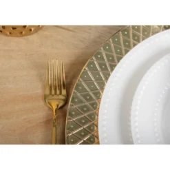 Dessous d'assiette à relief doré - lot de 6