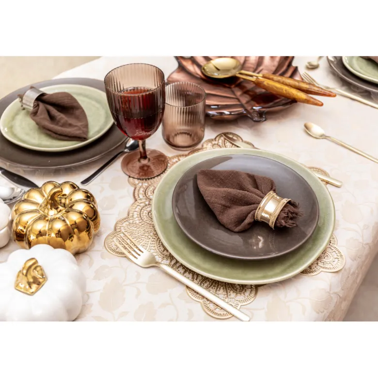 Dessous d'assiette étoile dorée 38cm - lot de 6
