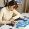 Diamond painting lac en automne