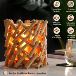 Diffuseur calorya n°7 en bois + eucalyptus, lavandin, zénitude & relaxante