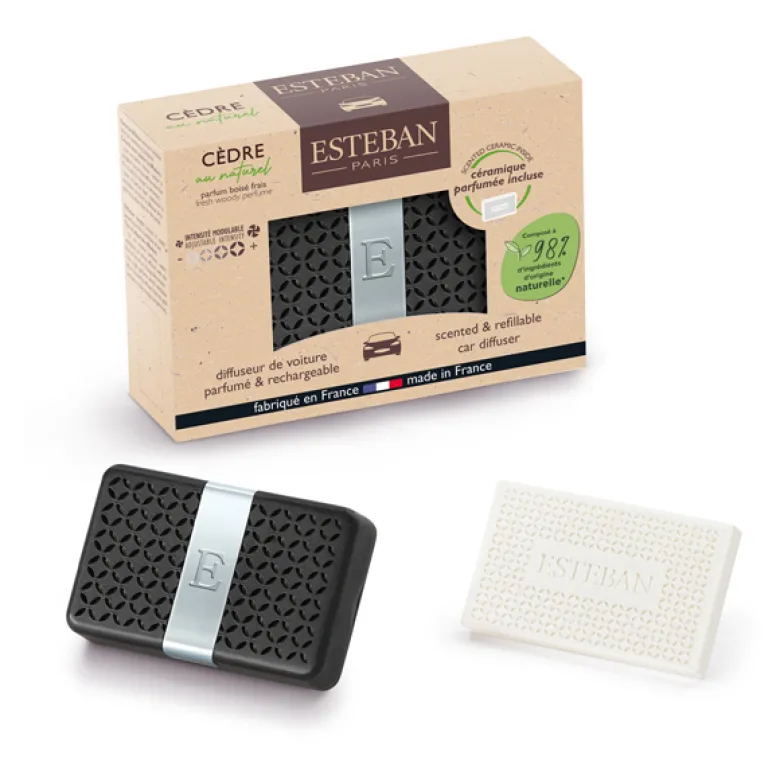 Diffuseur de voiture Cèdre naturel Esteban