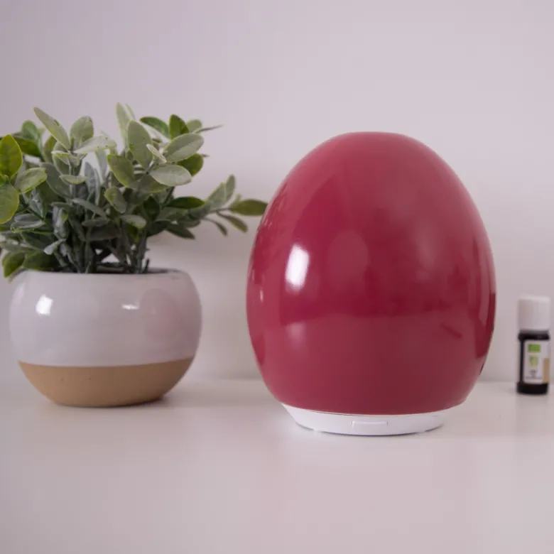 Diffuseur d'huiles essentielles rétro chic en céramique Fuchsia