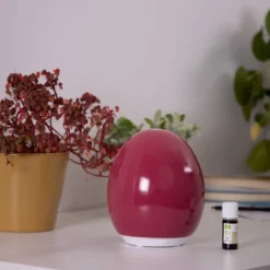 Diffuseur d'huiles essentielles rétro chic en céramique Fuchsia