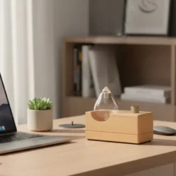 Diffuseur d'huiles essentielles par nébulisation nomade zéphia en bois fsc