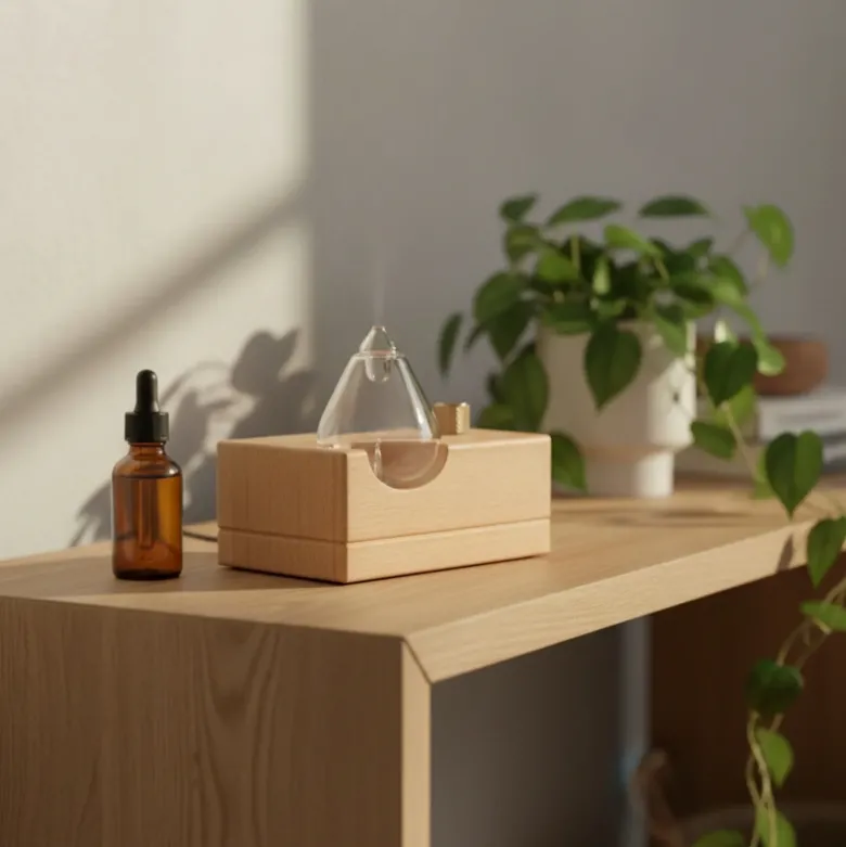 Diffuseur d'huiles essentielles par nébulisation nomade zéphia en bois fsc