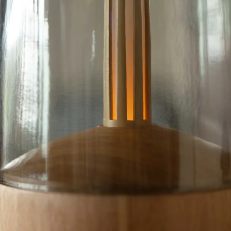 Diffuseur d'huiles essentielles en bois à éclairage doux et variable