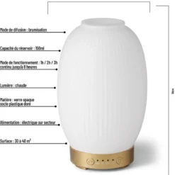 Diffuseur huile essentielle lempa blanc