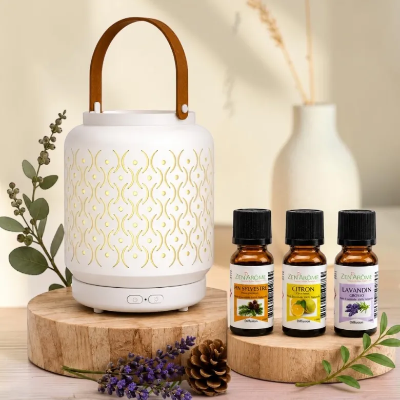 Diffuseur lanterne nomade sans fil madrid + 3 he 100% naturelles