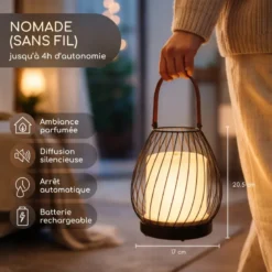 Diffuseur lanterne rechargeable milano