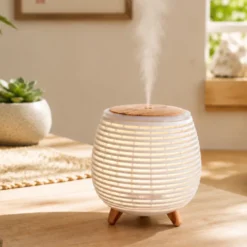 Diffuseur usb lina compact 3 pieds aspect bois jusqu'à 30 m²