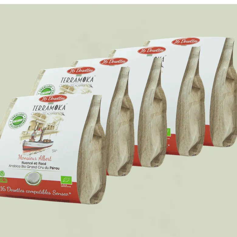 160 dosettes senseo® en café bio du brésil mexique (10 sachets)