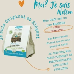 80 dosettes senseo® en café bio du pérou décaféiné à l'eau