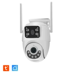 Double caméra ip – extérieure rotative pt motorisée 3mp+3mp wifi 2,4ghz