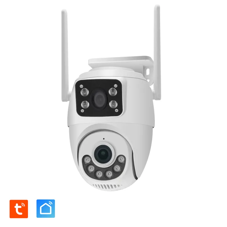 Double caméra ip – extérieure rotative pt motorisée 3mp+3mp wifi 2,4ghz