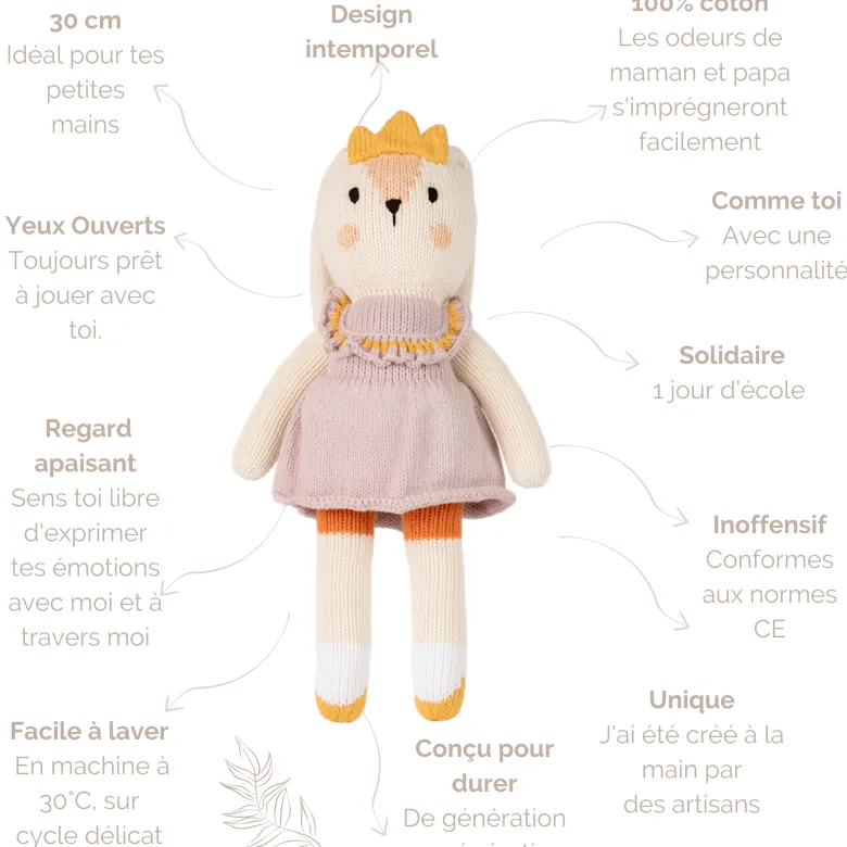 Doudou équitable et solidaire lapin