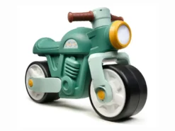 Draisienne vintage moto verte avec larges roues silencieuses 1 à 3 ans - falk