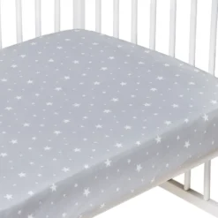 Drap-housse coton stella - 60x120 gris