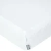 Drap housse gaze de coton uni blanc