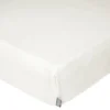 Drap housse gaze de coton uni écru