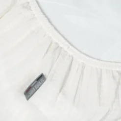 Drap housse gaze de coton uni écru