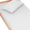 Drap housse gaze de coton uni gris