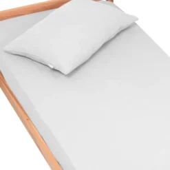 Drap housse gaze de coton uni gris
