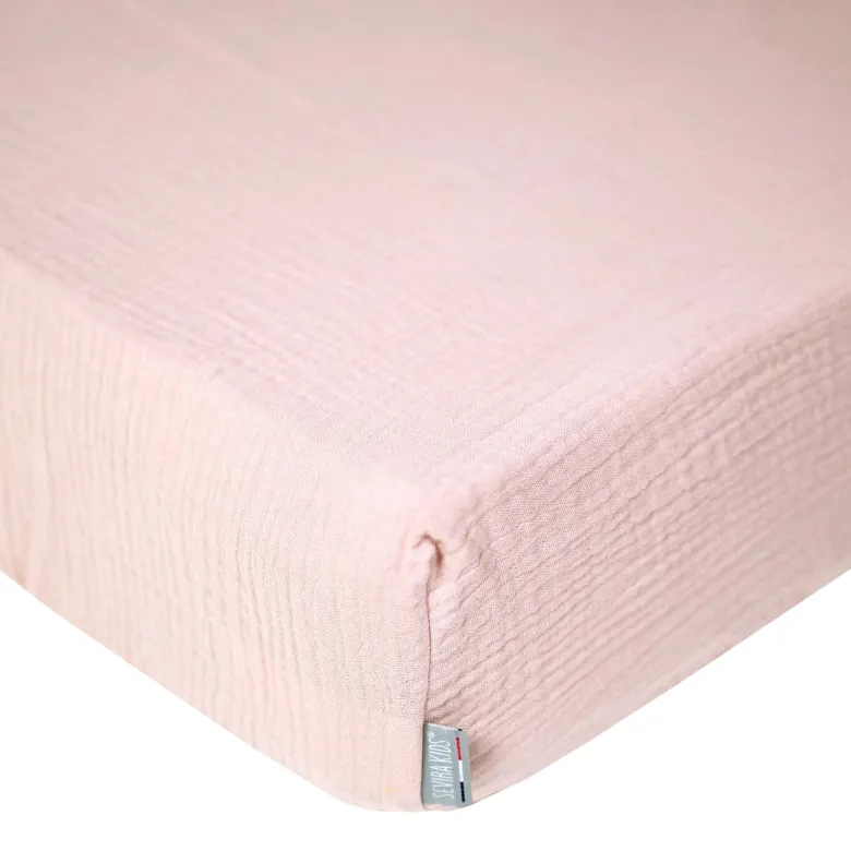 Drap housse gaze de coton uni vieux