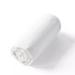 Drap housse gaze de coton uni - 60x120