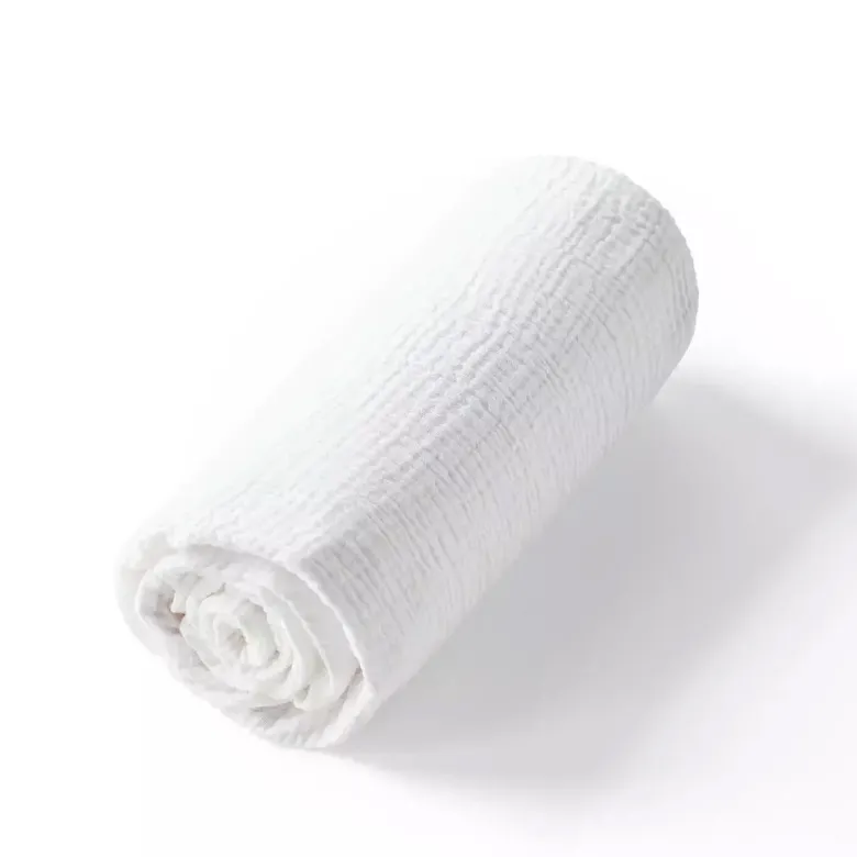 Drap housse gaze de coton uni - 60x120