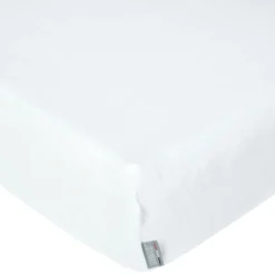 Drap housse gaze de coton uni - 60x120