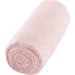 Drap housse gaze de coton uni - 60x120